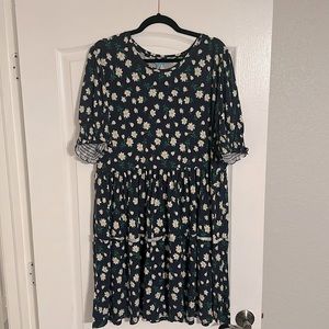 NWT Draper James navy floral tiered dress - 2x